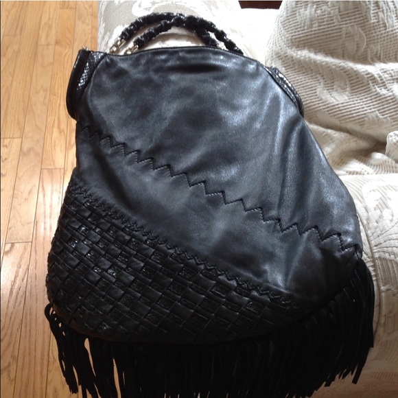 Jimmy Choo Lambskin Leather Fringe Tatum bag - Picture 2 of 4